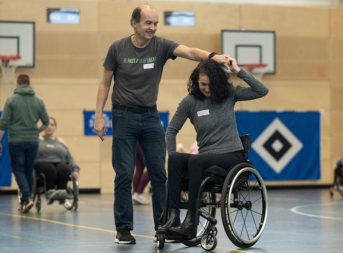 Rollstuhltanz-Workshop begeistert Teilnehmende im HSV-Zentrum